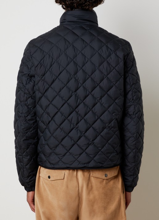 Moncler Delviane gewatteerd jack met donsvulling en quiltpatroon  - achterkant 4 zwart