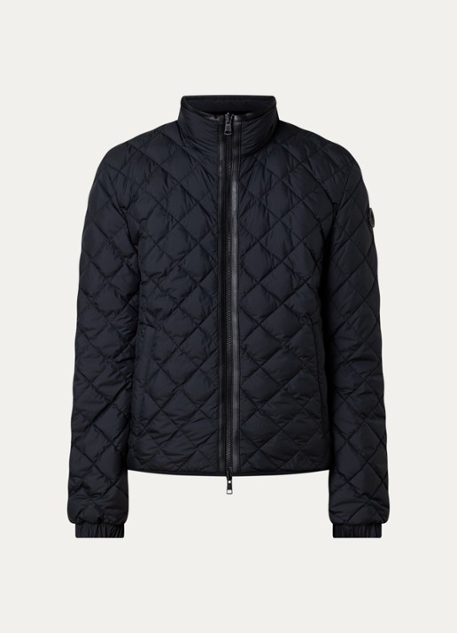 Moncler Delviane gewatteerd jack met donsvulling en quiltpatroon  - voorkant 5 zwart