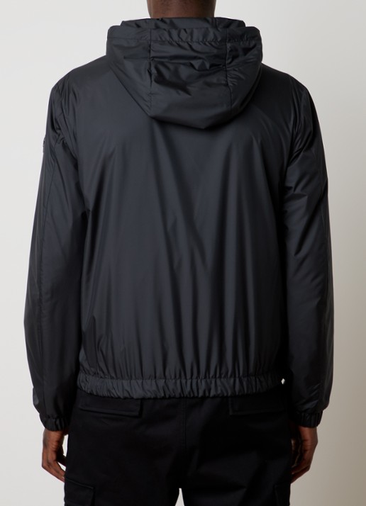 Moncler Domene windjack met capuchon - achterkant antraciet