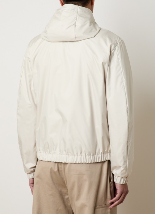 Moncler Domene windjack met capuchon - achterkant gebroken wit