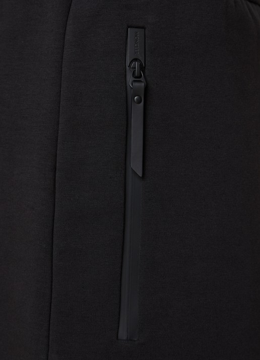 Moncler Double Face straight fit korte joggingbroek met ritszakken - detail 2 zwart