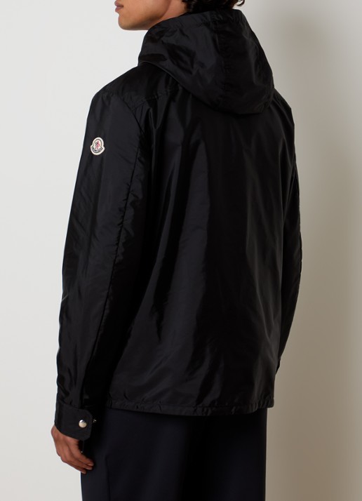 Moncler Duvainne windjack met capuchon en logo - achterkant 6 zwart