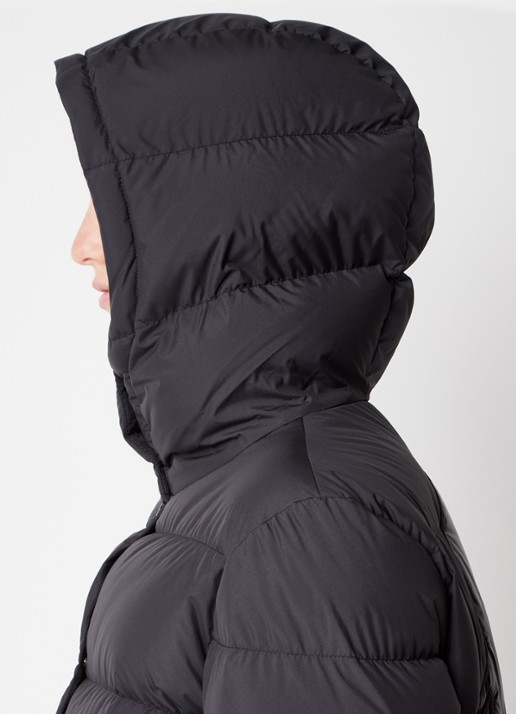 Moncler Ebre puffer jack met donsvulling en logoborduring - detail 3 zwart