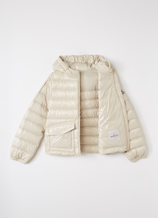 Moncler Ela gewatteerd jack met donsvulling - voorkant 2 creme