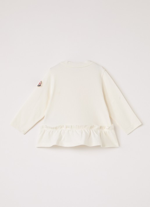 Moncler Ensemble Hearts longsleeve met logoprint - voorkant 3 gebroken wit