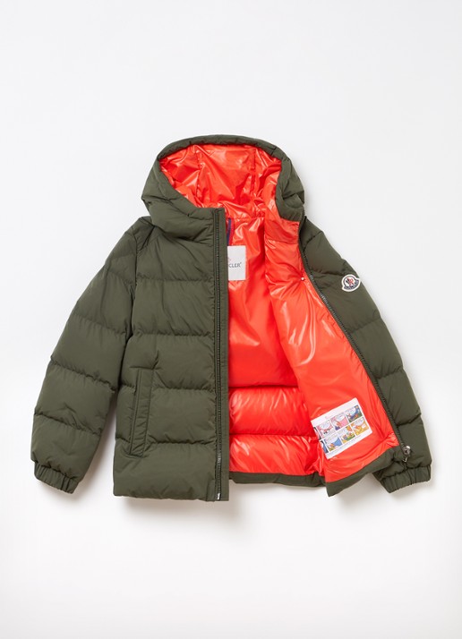 Moncler Eric gewatteerde jas met donsvulling en capuchon - voorkant 3 legergroen