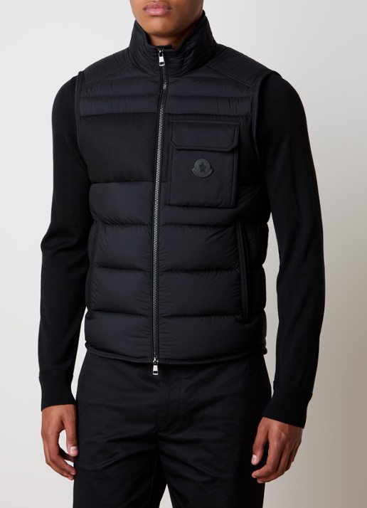 Moncler Estagnous gewatteerde bodywarmer met ritszakken - detail 2 zwart
