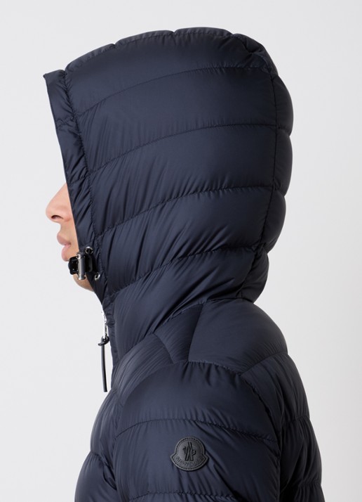 Moncler Estriere gewatteerde jas met donsvulling en capuchon  - detail 3 donkerblauw