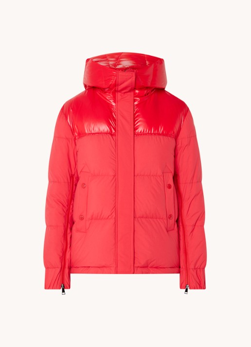 Moncler Etival gewatteerd jack met donsvulling en steekzakken - voorkant 4 steenrood