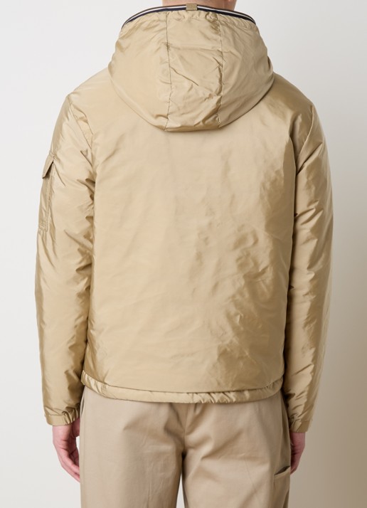 Moncler Evettes gewatteerd jack met donsvulling en logo - achterkant zand