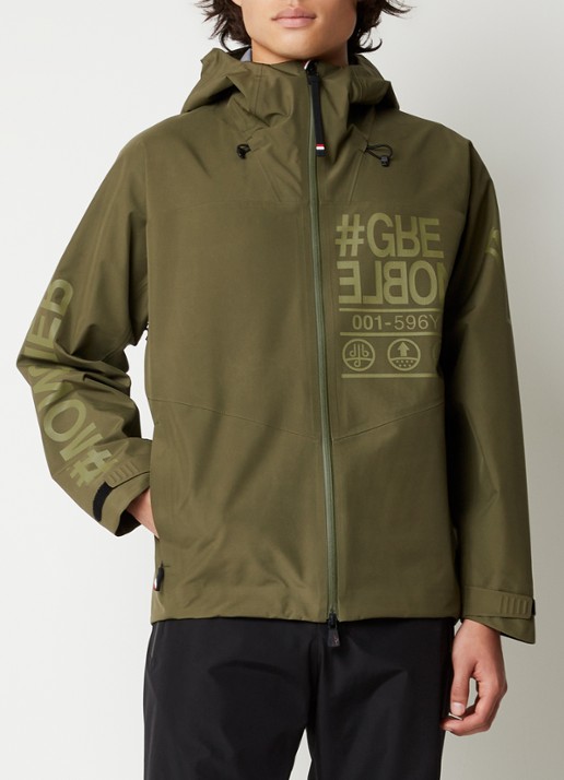 Moncler Fel Gore-Tex  lightweight windjack met ritszakken - detail 2 groen