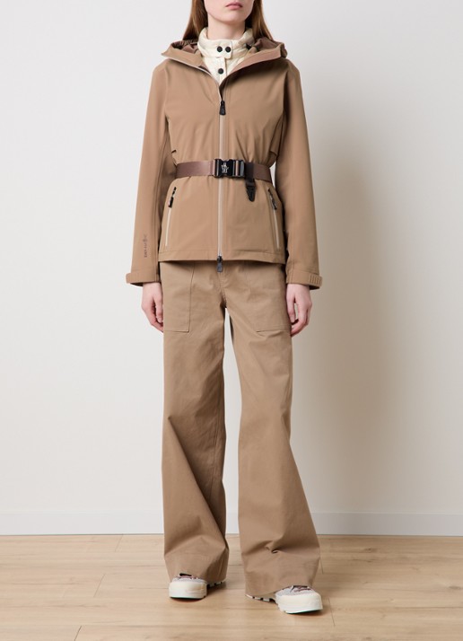 Moncler Fex jack met ceintuur - voorkant 5 camel