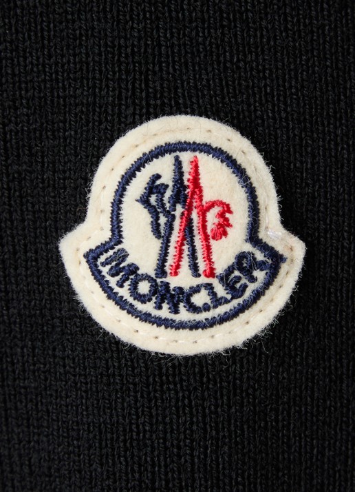 Moncler Fijngebreid vest met gewatteerd voorpand - detail 6 zwart