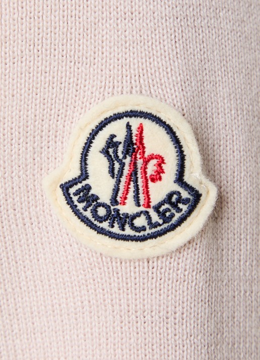 Moncler Fijngebreid vest met gewatteerd voorpand - detail 4 roze