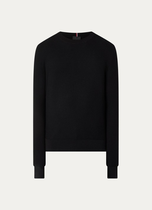 Moncler Fijngebreide trui met logo en structuur