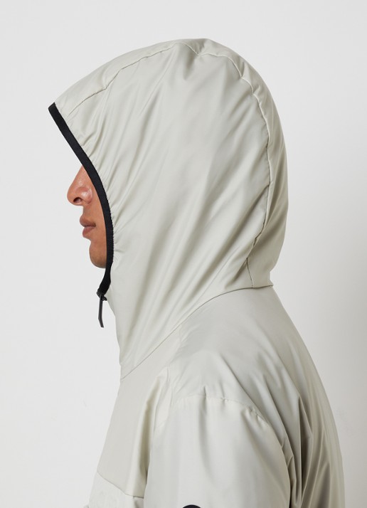 Moncler Fonteghi softshell jack met capuchon en ritszakken - detail 3 gebroken wit