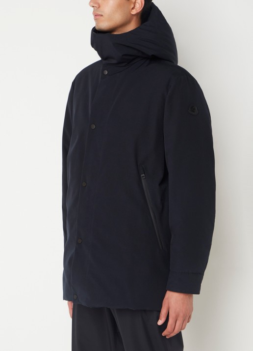 Moncler Fowey reversible gewatteerde parka met donsvulling - detail donkerblauw