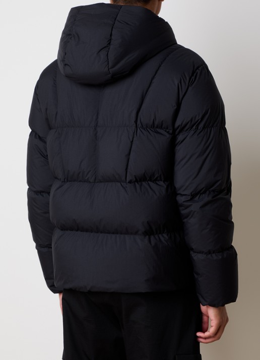 Moncler Fusain gewatteerd jack met donsvulling - achterkant zwart