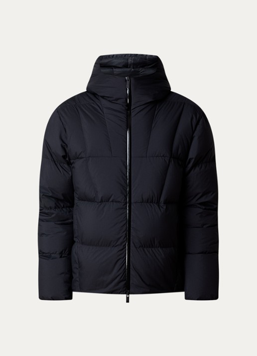 Moncler Fusain gewatteerd jack met donsvulling - voorkant 2 zwart