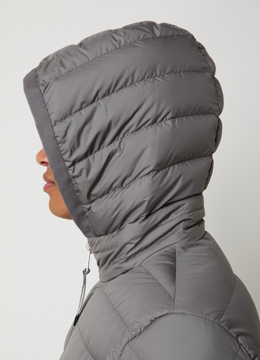 Moncler Galion gewatteerd jack met donsvulling en capuchon - detail 5 grijs