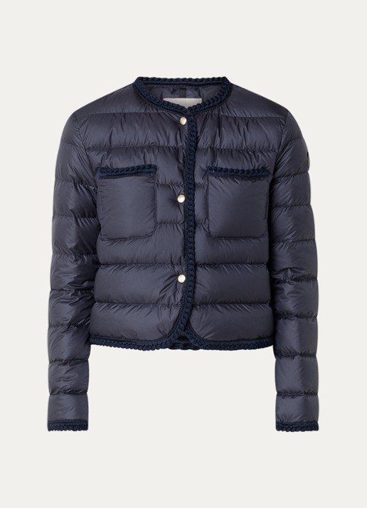 Moncler Gencay gewatteerd jack met donsvulling en borstzakken - voorkant 4 donkerblauw