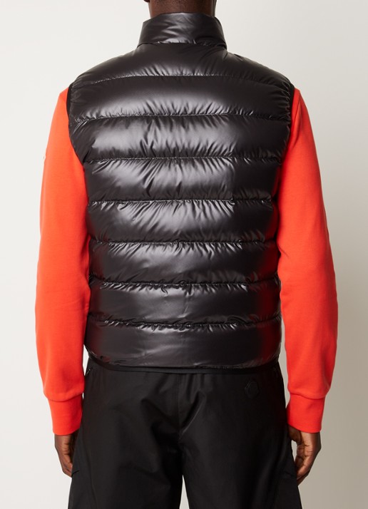 Moncler Gewatteerde bodywarmer met donsvulling - achterkant 6 zwart