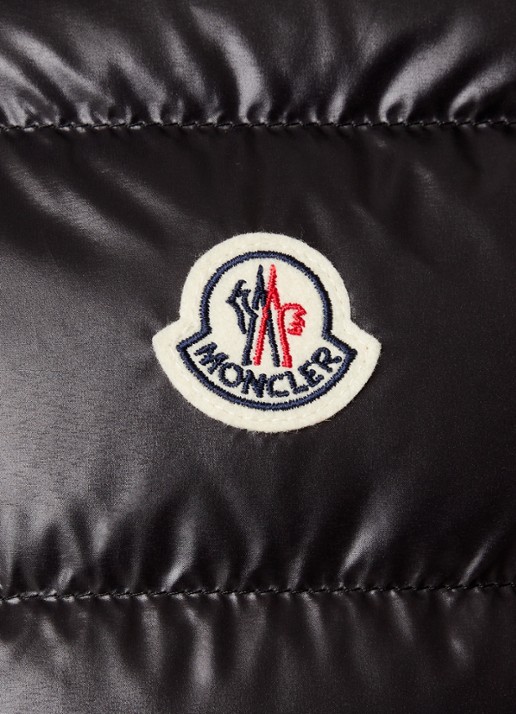 Moncler Gewatteerde bodywarmer met donsvulling - detail 5 zwart