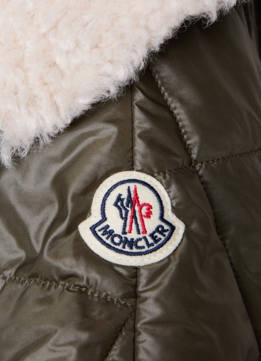 Moncler Gewatteerde cape met donsvulling en steekzakken - detail 5 olijfgroen
