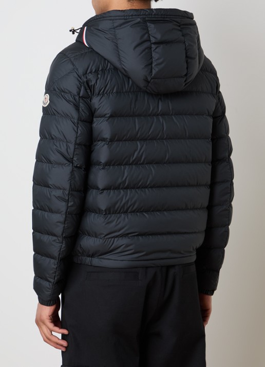 Moncler Gewatteerde jas met donsvulling en capuchon - achterkant 4 zwart