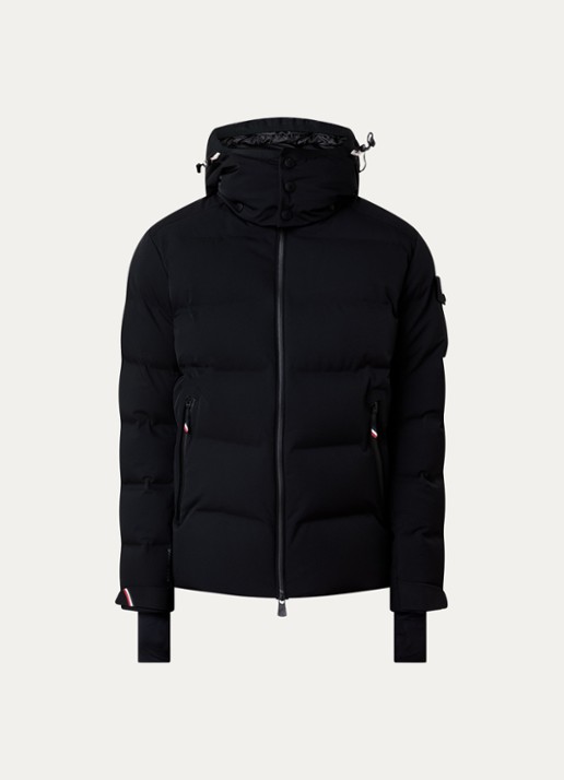 Moncler Giubotto ski-jas met donsvulling en afneembare capuchon - voorkant 2 zwart