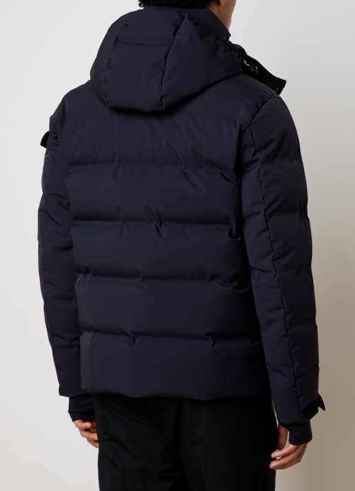Moncler Giubotto ski-jas met donsvulling en afneembare capuchon - achterkant 3 donkerblauw
