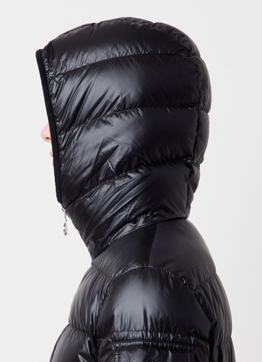 Moncler Gles gewatteerd jack met donsvulling en capuchon - detail 6 zwart