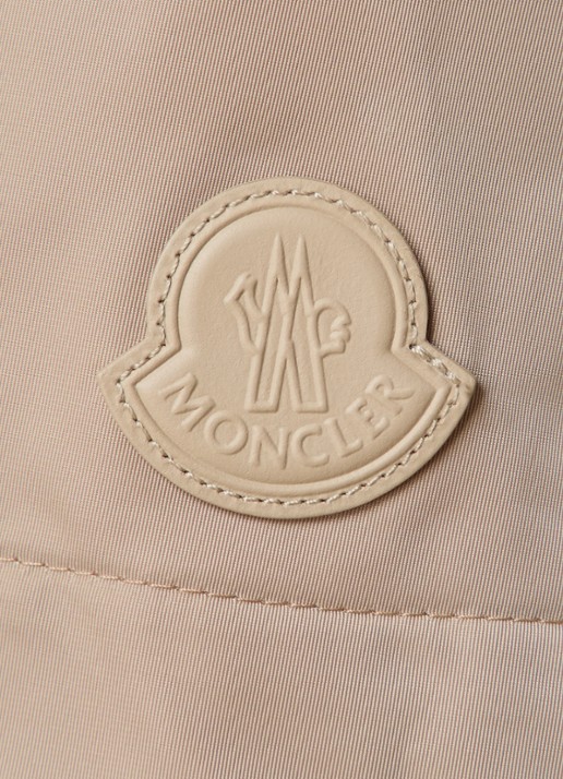 Moncler Gonna mini kokerrok met logo - detail 2 beige