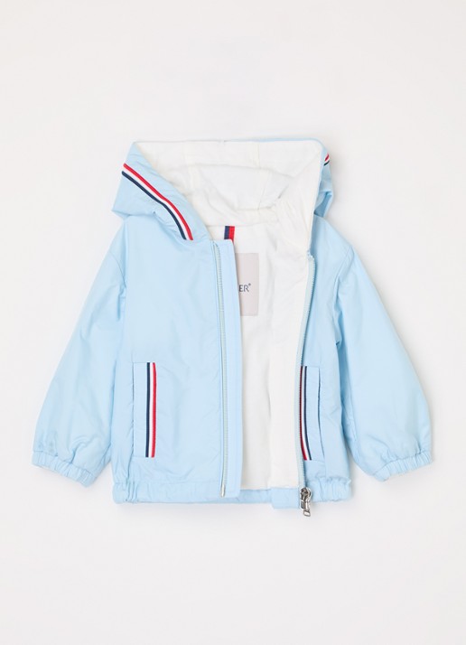 Moncler Granduc jack met capuchon - voorkant 3 lichtblauw