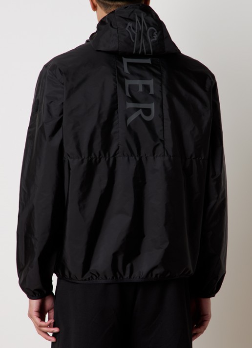 Moncler Granier windjack met backprint en waterafstotende coating - achterkant 4 zwart