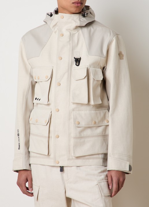 Moncler Grenoble Scratch skibroek met logoprint - detail 4 beige