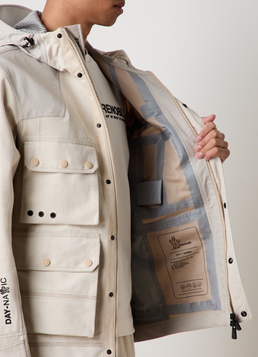 Moncler Grenoble Scratch skibroek met logoprint - detail 6 beige