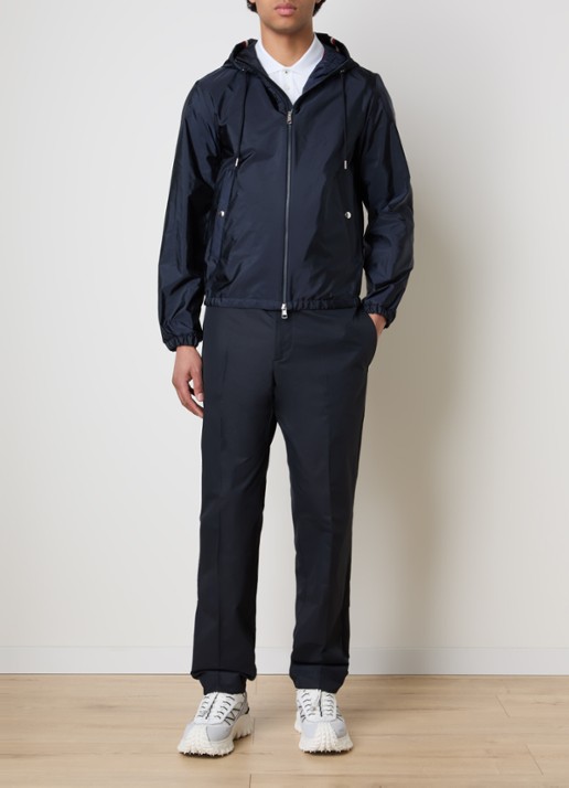 Moncler Grimpeurs windjack met capuchon en steekzakken - voorkant 5 donkerblauw