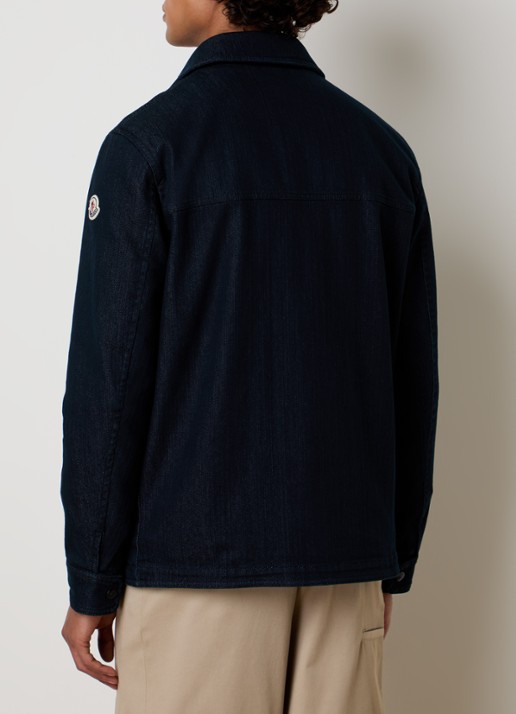 Moncler Haderu spijkerjas met borstzakken - achterkant 6 donkerblauw