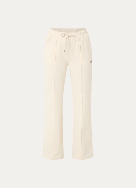 Moncler High waist flared fit joggingbroek met steekzakken - voorkant 4 naturel
