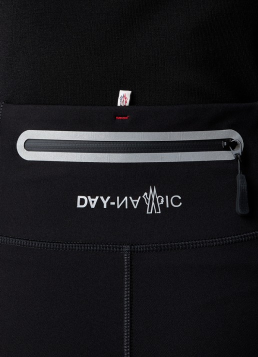 Moncler High waist legging met logo - detail 2 zwart