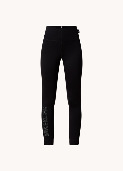 Moncler High waist legging met logo - voorkant 3 zwart