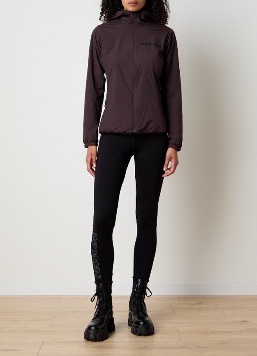 Moncler High waist legging met logo - voorkant 4 zwart