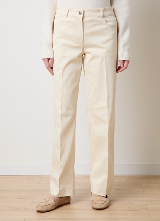 Moncler High waist loose fit broek met steekzakken - detail 4 beige