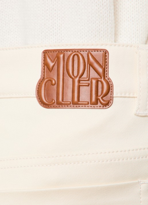 Moncler High waist loose fit broek met steekzakken - detail 6 beige