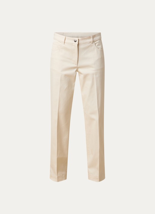 Moncler High waist loose fit broek met steekzakken - voorkant beige
