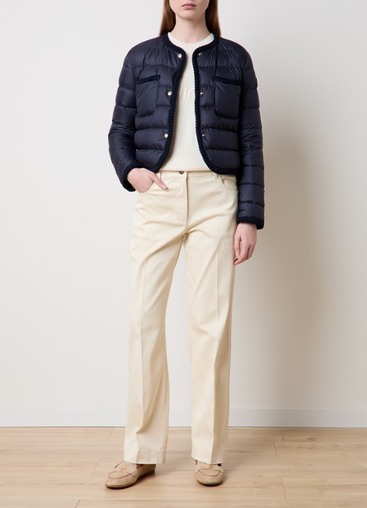 Moncler High waist loose fit broek met steekzakken - voorkant 2 beige
