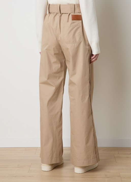Moncler High waist loose fit chino met ceintuur - achterkant camel
