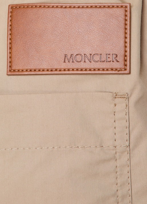 Moncler High waist loose fit chino met ceintuur - detail 5 camel