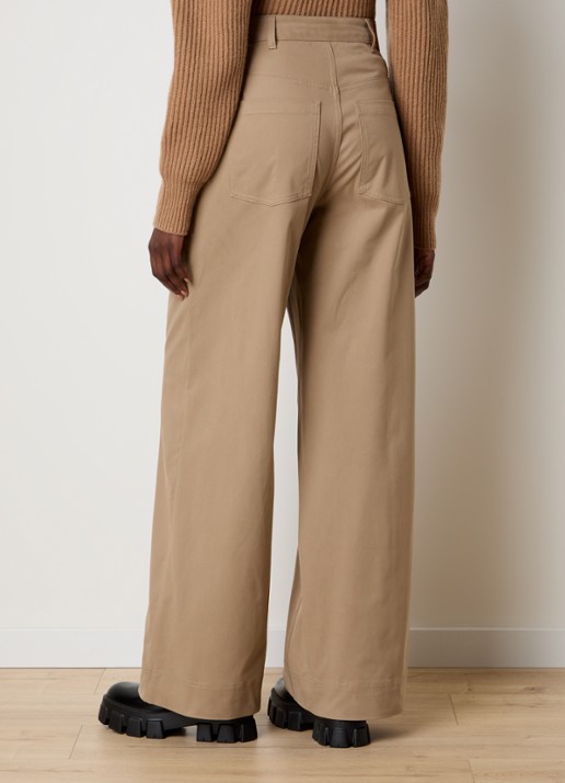 Moncler High waist loose fit chino met steekzakken - achterkant 5 zand